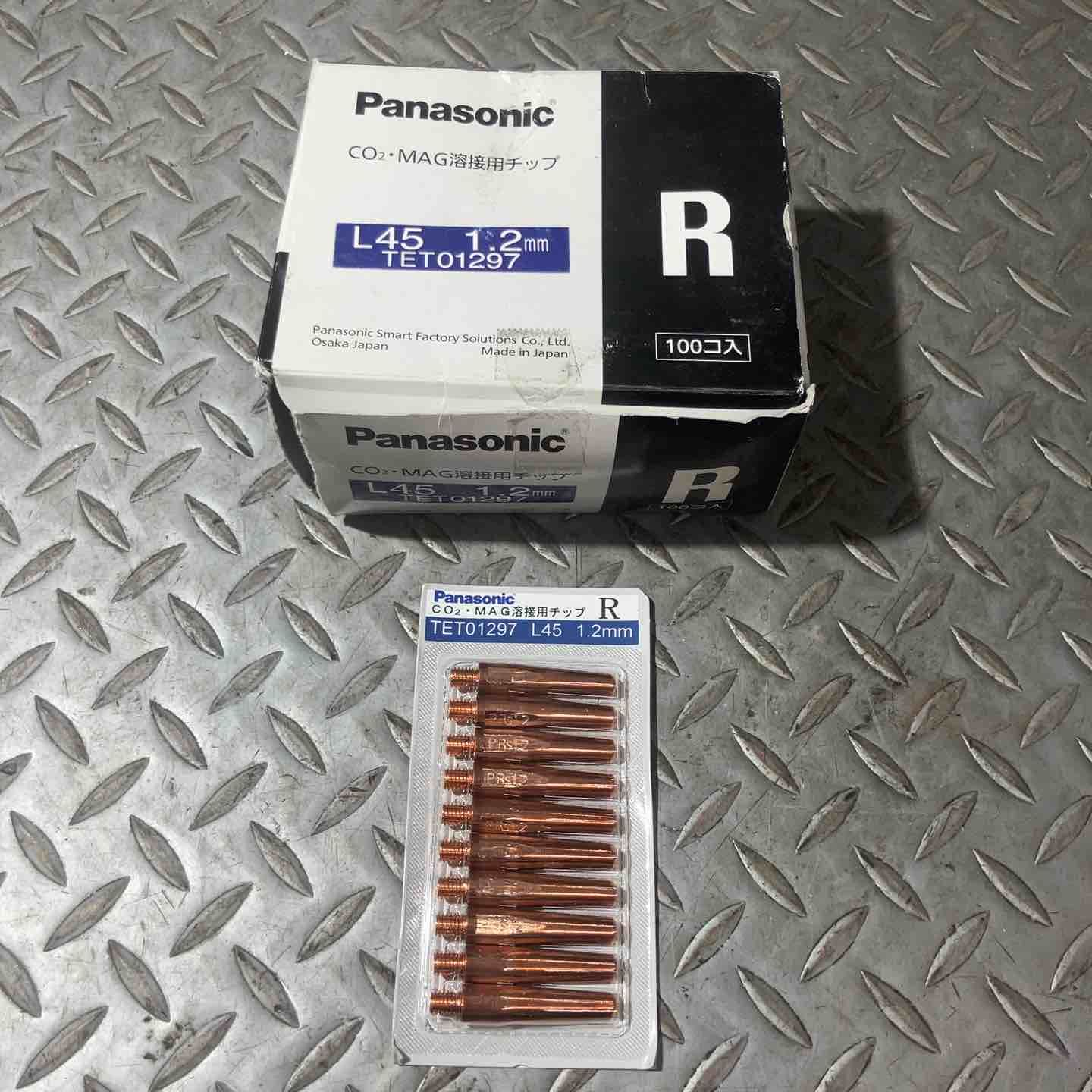 Panasonic パナソニック CO2・MAG溶接用チップ L45 1.2mm TET01297 R 100個入り【草加店】