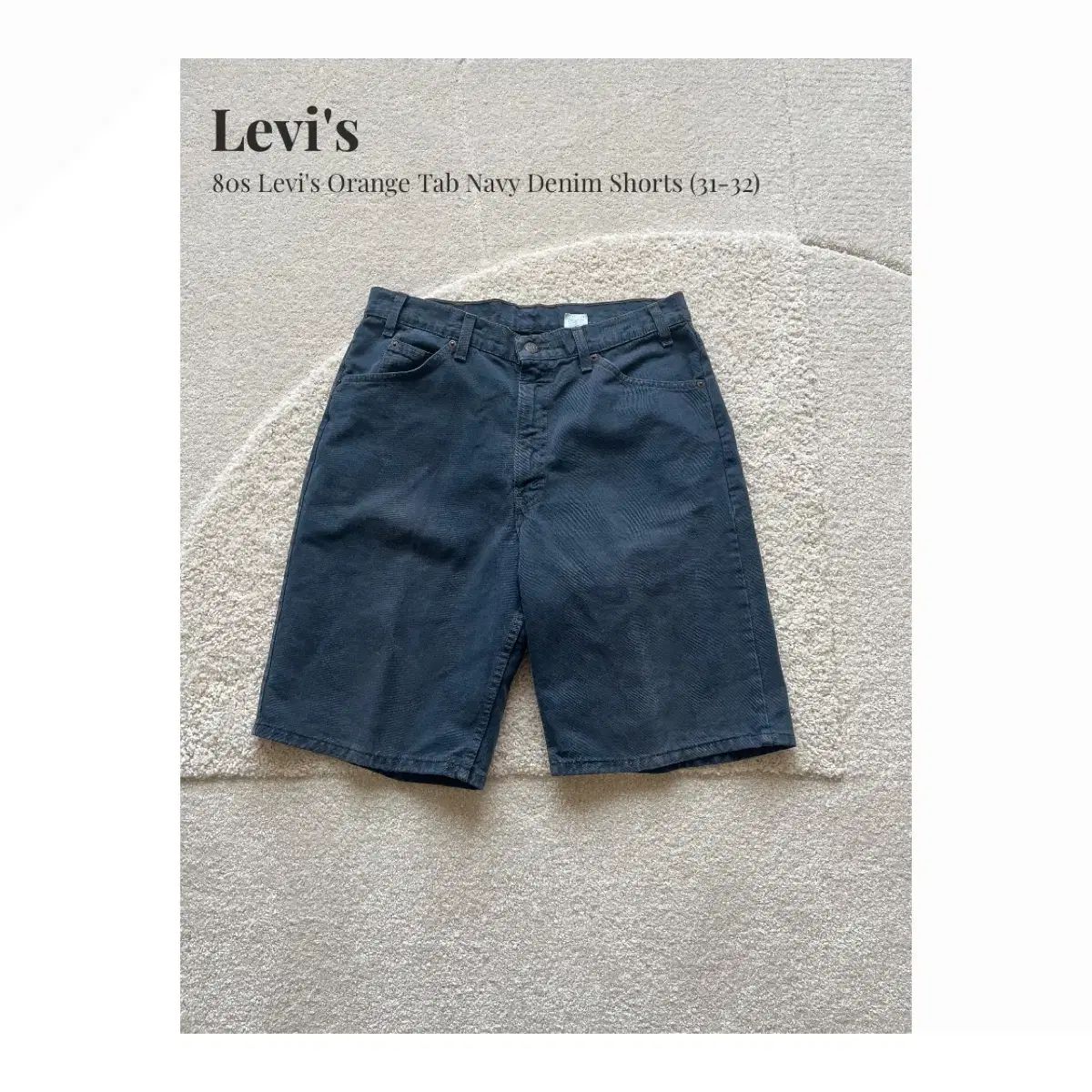 90s Levi's オレンジタブ ネイビー デニム ショーツ (31-32)
