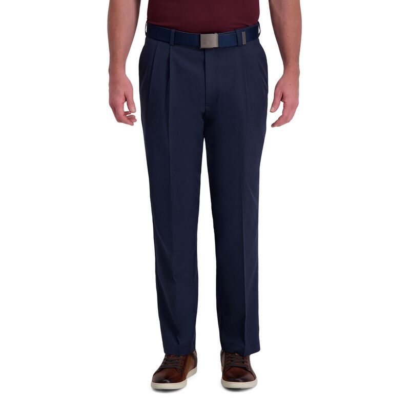 ハガー メンズ ボトムス カジュアルパンツ プリーツ Mens Haggar Cool Right Performance Flex ClassicFit Pleated Pants Ink