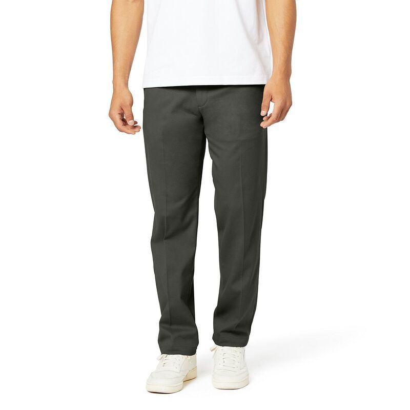ドッカーズ メンズ ボトムス カジュアルパンツ Mens Dockerstretch Easy Khaki StraightFit FlatFront Pants Olive Grove オリーブ