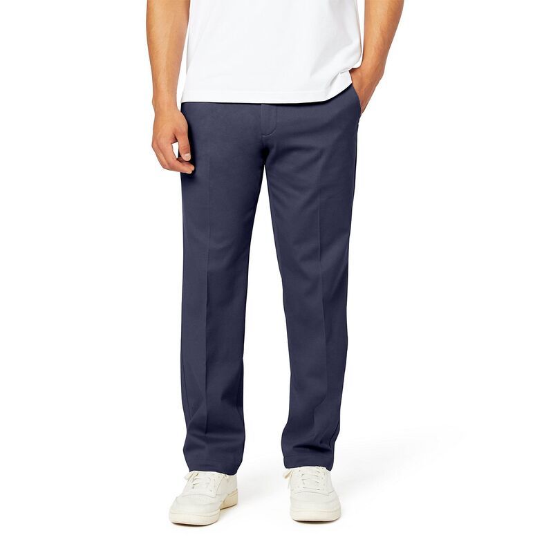 ドッカーズ メンズ ボトムス カジュアルパンツ Mens Dockerstretch Easy Khaki StraightFit FlatFront Pants Dockers Navy ネイビー