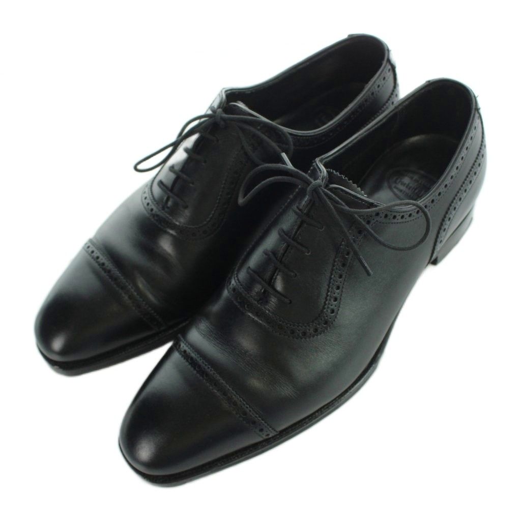 クロケット&ジョーンズ CROCKETT&JONES アルバニー ALBANY ビジネスシューズ ドレスシューズ レザー レースアップ ストレートチップ 6.5 25cm 黒 ブラック 29796 /YI1