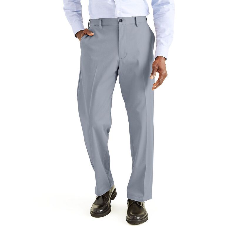 ドッカーズ メンズ ボトムス カジュアルパンツ Mens Dockerstretch Easy Khaki ClassicFit FlatFront Pants Burma Gray グレー