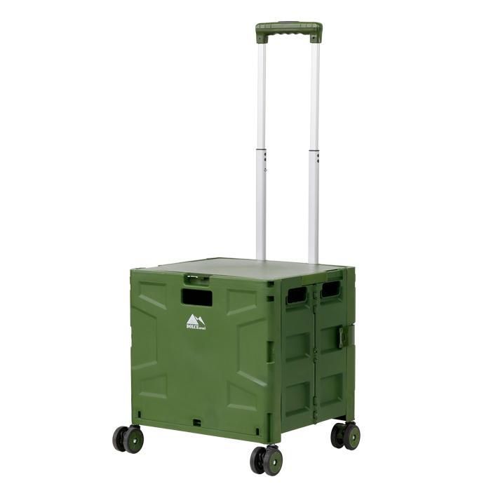 折りたたみキャリーカート [オリーブ] 45L 耐荷重25kg 4輪 キャスター