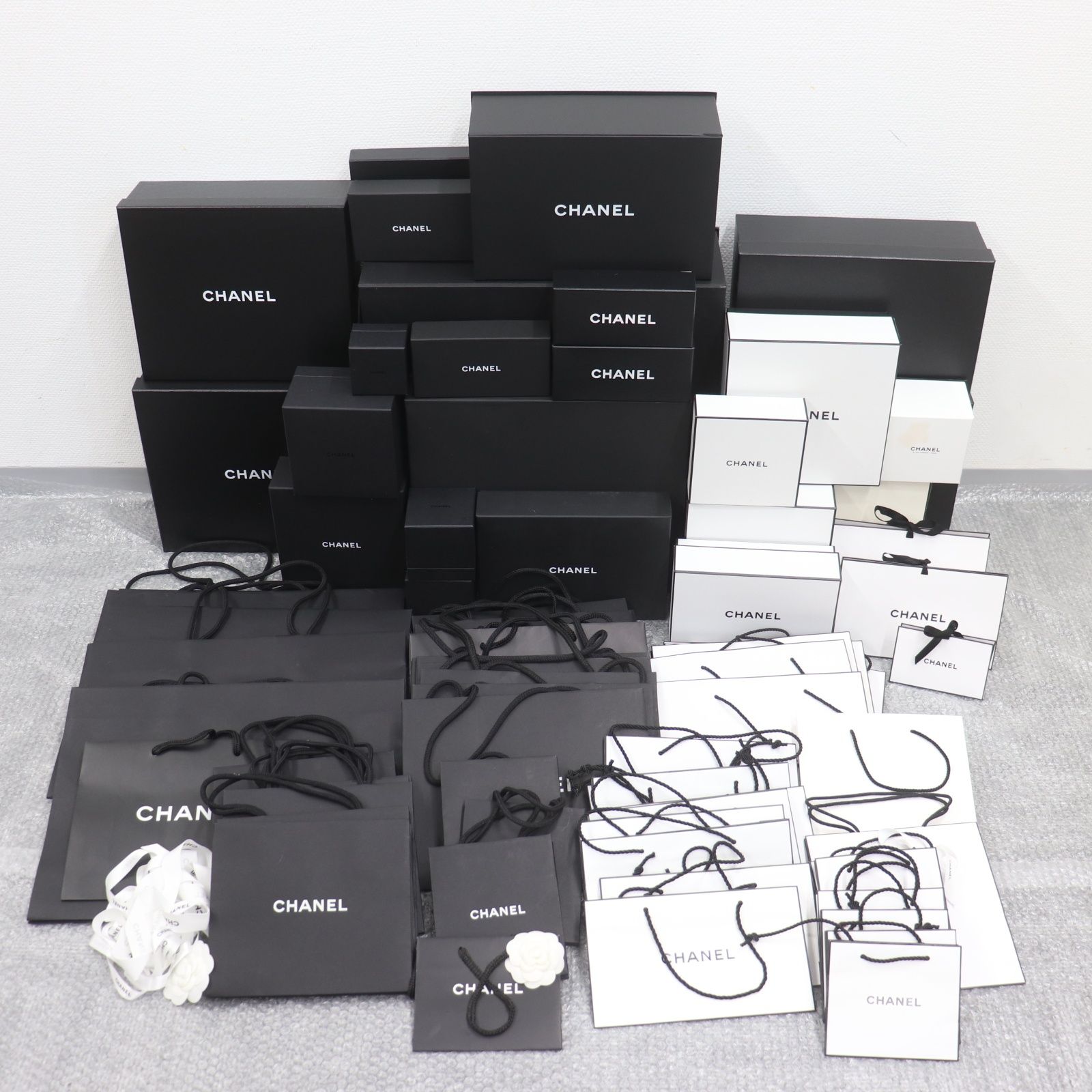 IT4MG7L15VTW CHANEL シャネル BOX 純正 紙袋 ブラック ホワイト 空き