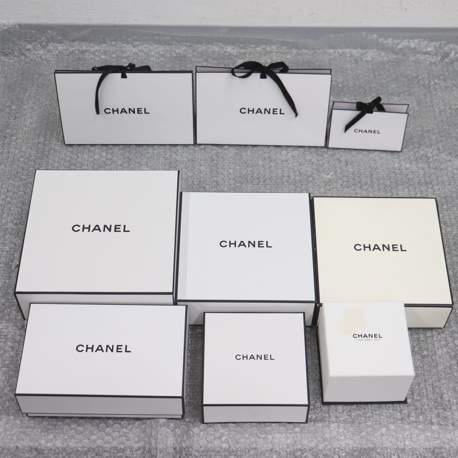 IT4MG7L15VTW CHANEL シャネル BOX 純正 紙袋 ブラック ホワイト 空き