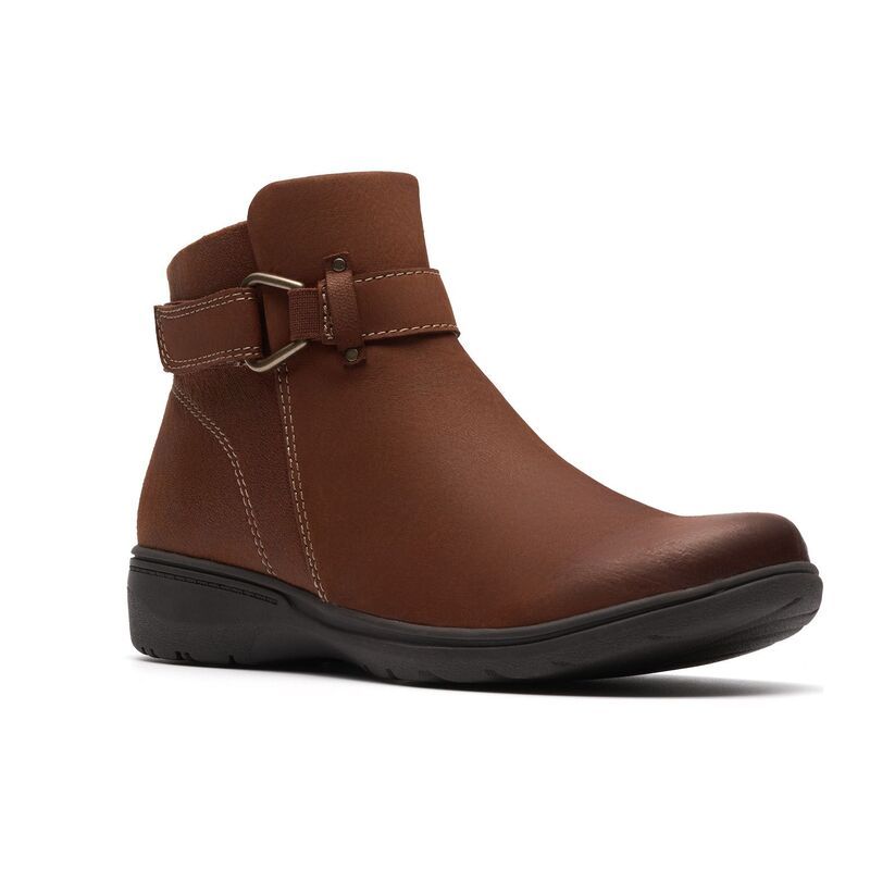 クラークス レディース シューズ ブーツ・レインブーツ アンクル レザー Clarks Carleigh Drift Womens Nubuck Leather Ankle Boots British Tanubuck タン 27,216円