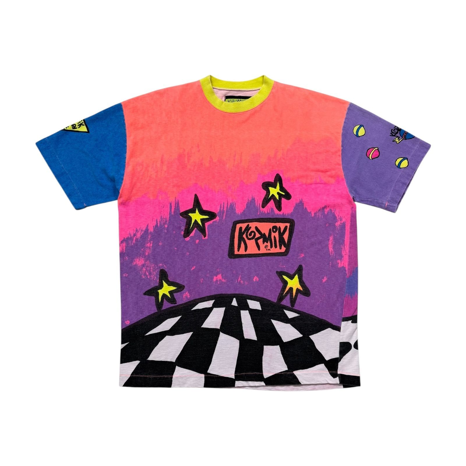 80s 90s KOZMIK ORIGINAL DESIGN 1989 総柄 AOP Tシャツ L サイズ アメリカ製