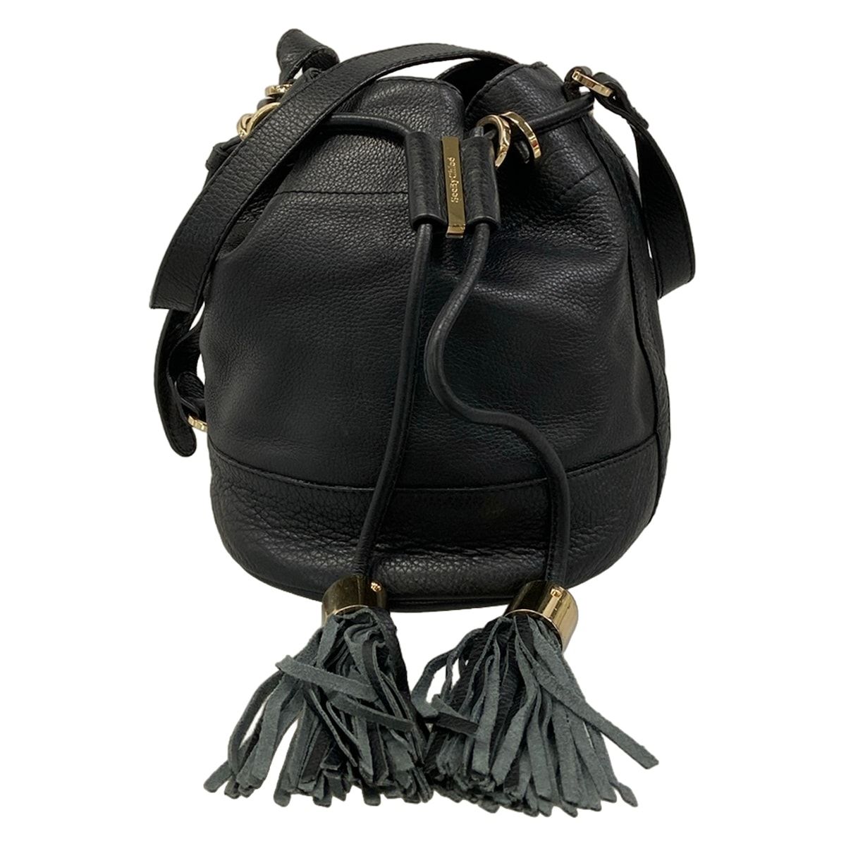 SEE BY CHLOE(シーバイクロエ) ショルダーバッグ - 黒 タッセル/巾着型 レザー 11,840円