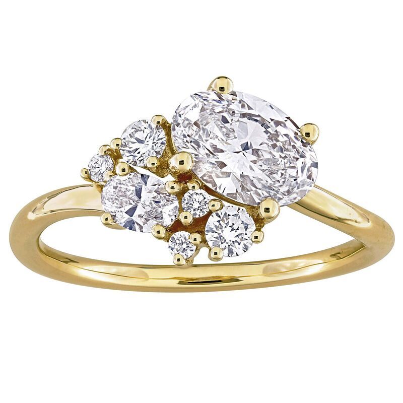 ステラ グレース レディース アクセサリー リング Stella Grace 14k Gold 13 CaratW Oval Round LabGrown Diamond Clustering 14k Gold ゴールド