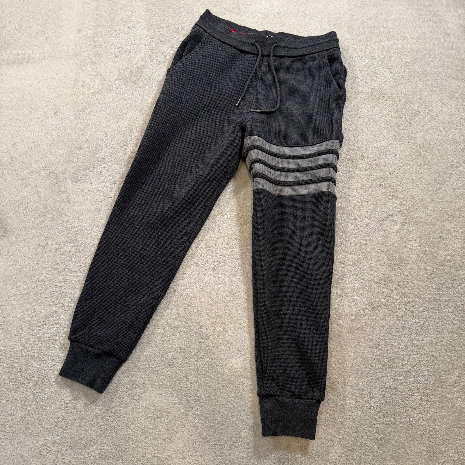 THOM BROWNE トムブラウン MJT131A-2702 ワッフルパンツ 4bar グレー 1サイズ