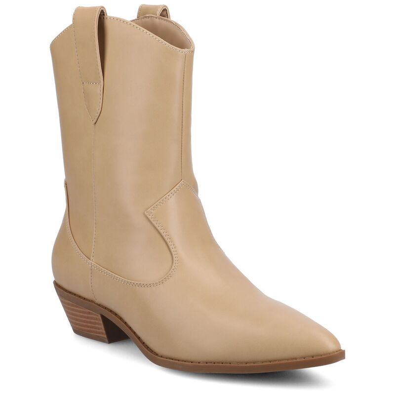 ジャーニー レディース シューズ ブーツ・レインブーツ アンクル ヒール Journee Fritzie Womens Casual Pointed Toe Cuban Heel Ankle Boots Taupe トープ