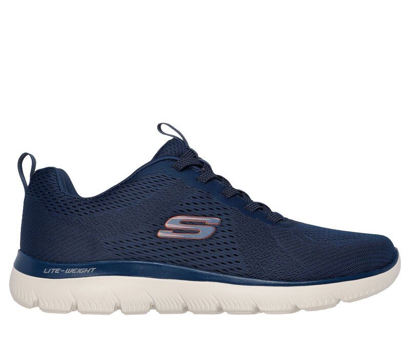 スケッチャーズ メンズ シューズ スニーカー Skechersummits Eckler Mensneakers Navy Orange ネイビー