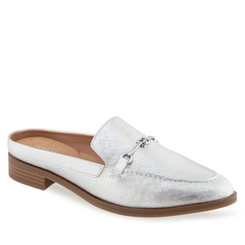 エアロソールズ レディース シューズ サンダル ローファー Aerosoles Erik Womens Loafer Mulesilver Metallic シルバー