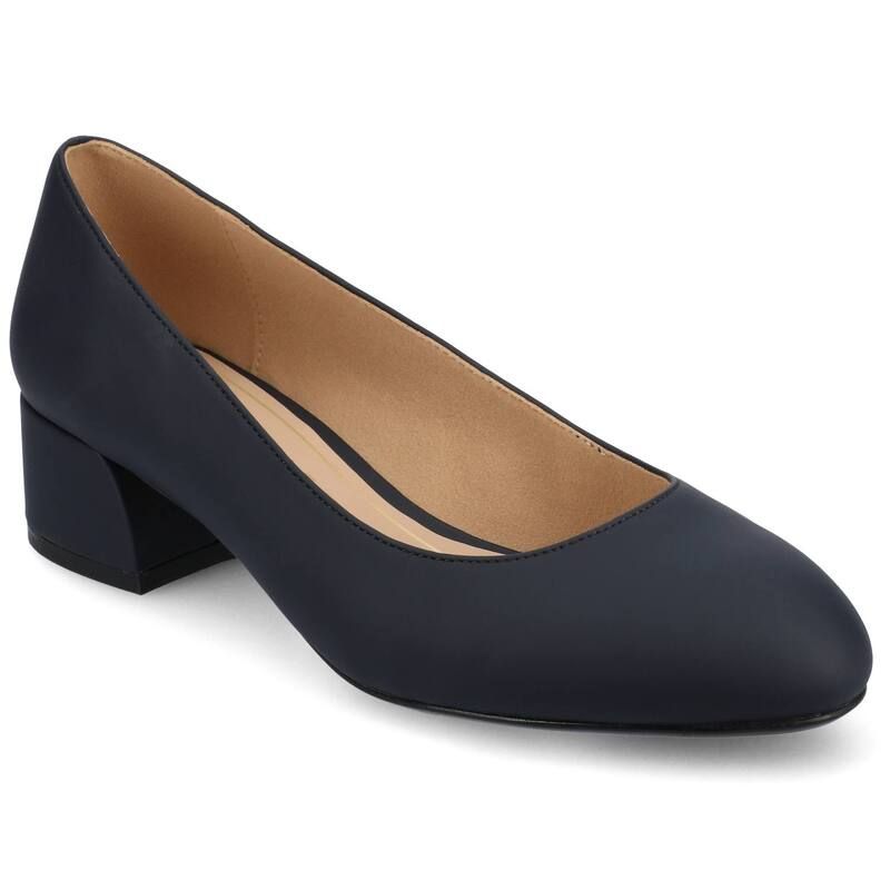 ジュルネ コレクション レディース シューズ パンプス ヒール Journee Collection Medium and Wide Width Saarii WomenslipOn Block Heel Pumps Navy ネイビー