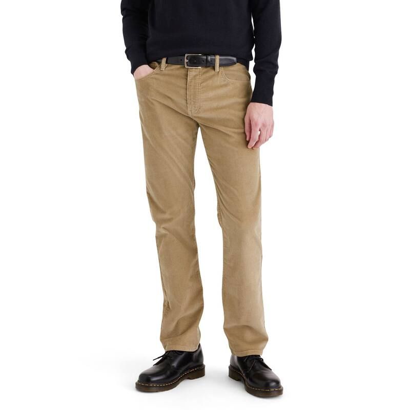 ドッカーズ メンズ ボトムス カジュアルパンツ コーデュロイ Mens DockersR All Seasons Tech Corduroy Jean Cut Straight Fit Pants Harvest Gold ゴールド