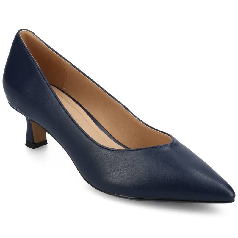 ジュルネ コレクション レディース シューズ パンプス ヒール Journee Collection Pammie Medium and Wide Width WomenslipOn Kitten Heel Pumps Navy ネイビー