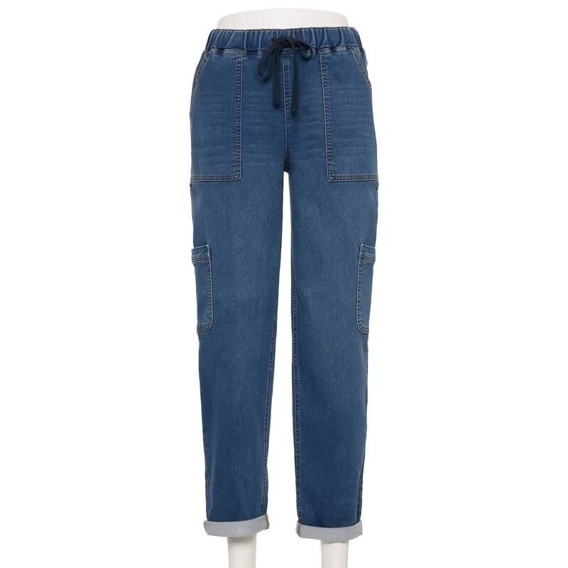 エスオー レディース ボトムス デニムパンツ ジーンズ Juniors SO High Rise PullOn Straight Jeans Dark Indigo インディゴ