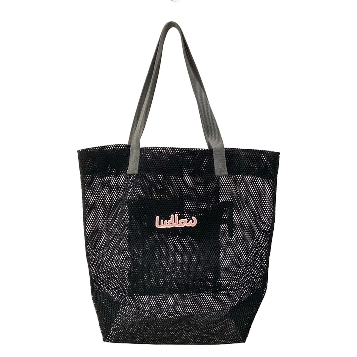 LUDLOW(ラドロー) トートバッグ - 黒×グレー×イエロー 車/メッシュ
