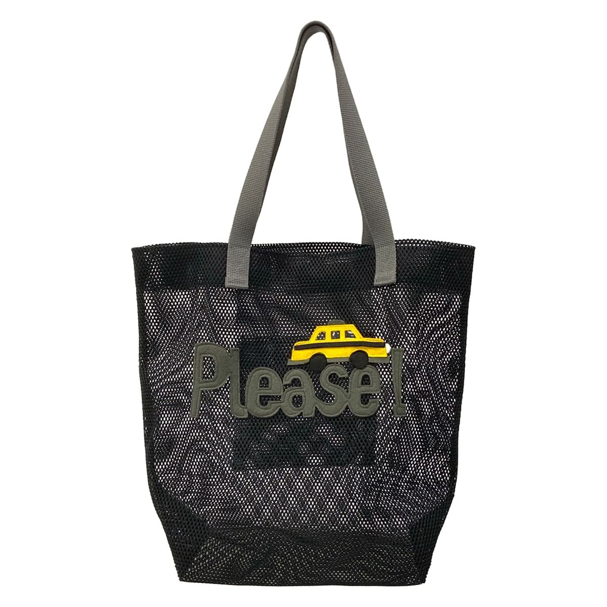 LUDLOW(ラドロー) トートバッグ - 黒×グレー×イエロー 車/メッシュ