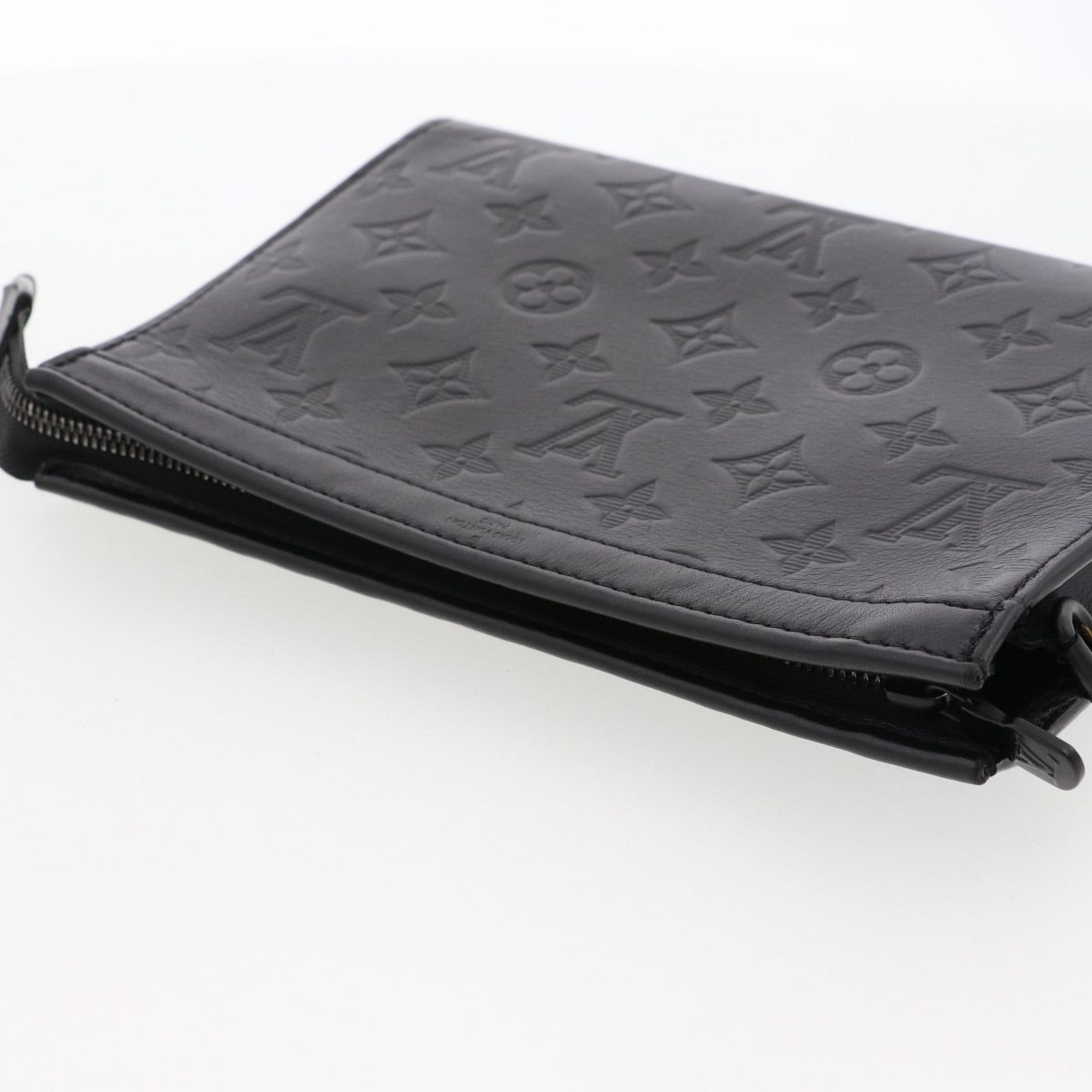 LOUIS VUITTON ルイ・ヴィトン ガストン ウエアラブル ウォレット ショルダーバッグ M81115 メンズ モノグラムシャドウ ブラック 中古