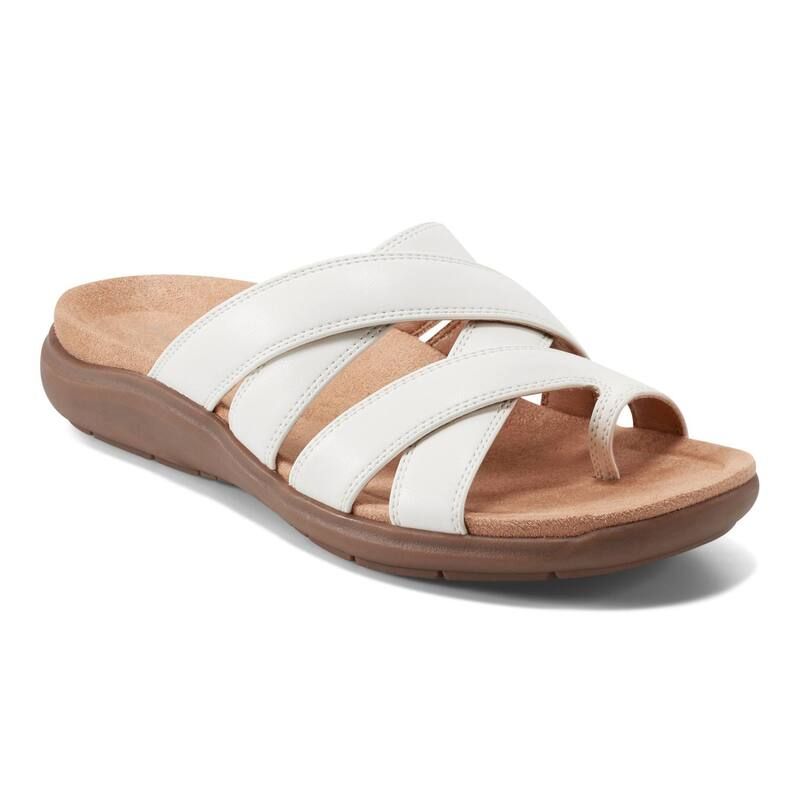 イージースピリット レディース シューズ サンダル Easy Spirit Womens Westly Strappy Toe Loop Slide Sandals White ホワイト
