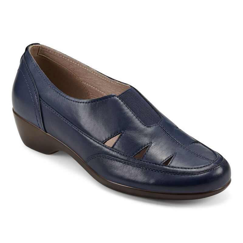 イージースピリット レディース シューズ サンダル カットアウト Easy Spirit Daisie Womens Cut Out Mules Dark Blue Leather ブルー