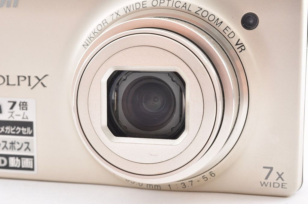 2ヶ月保証付き】Nikon COOLPIX S6000 シルバー コンデジ 光学7倍ズーム