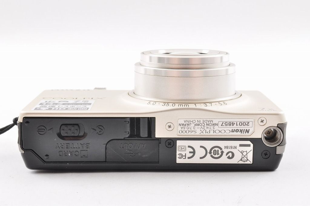 2ヶ月保証付き】Nikon COOLPIX S6000 シルバー コンデジ 光学7倍ズーム