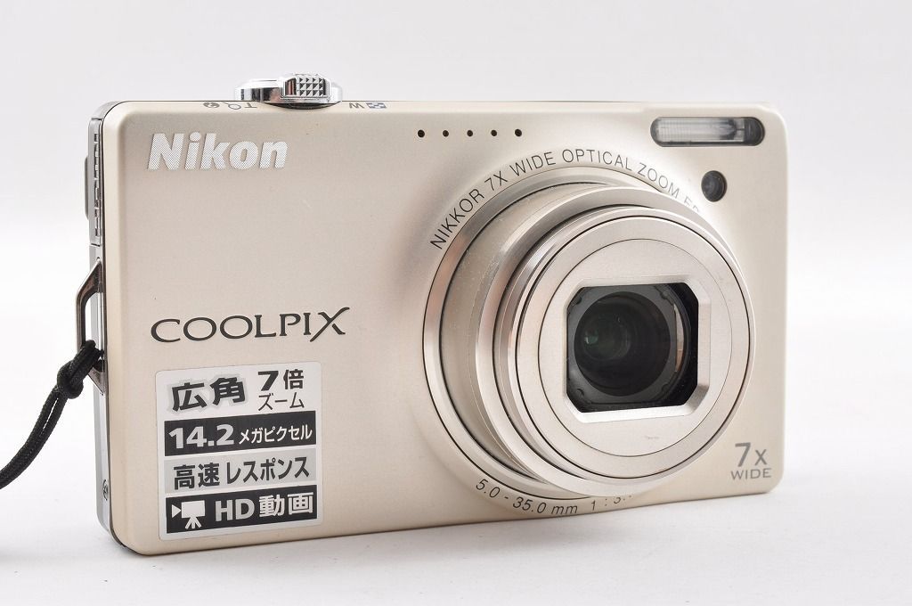 2ヶ月保証付き】Nikon COOLPIX S6000 シルバー コンデジ 光学7倍ズーム