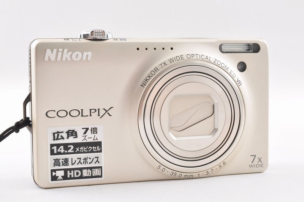 2ヶ月保証付き】Nikon COOLPIX S6000 シルバー コンデジ 光学7倍ズーム