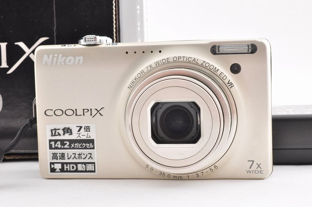 2ヶ月保証付き】Nikon COOLPIX S6000 シルバー コンデジ 光学7倍ズーム