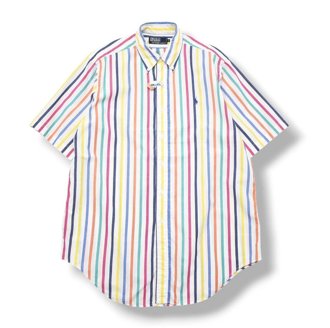90s ヴィンテージ ポロ ラルフローレン POLO RALPH LAUREN 半袖 ボタン 