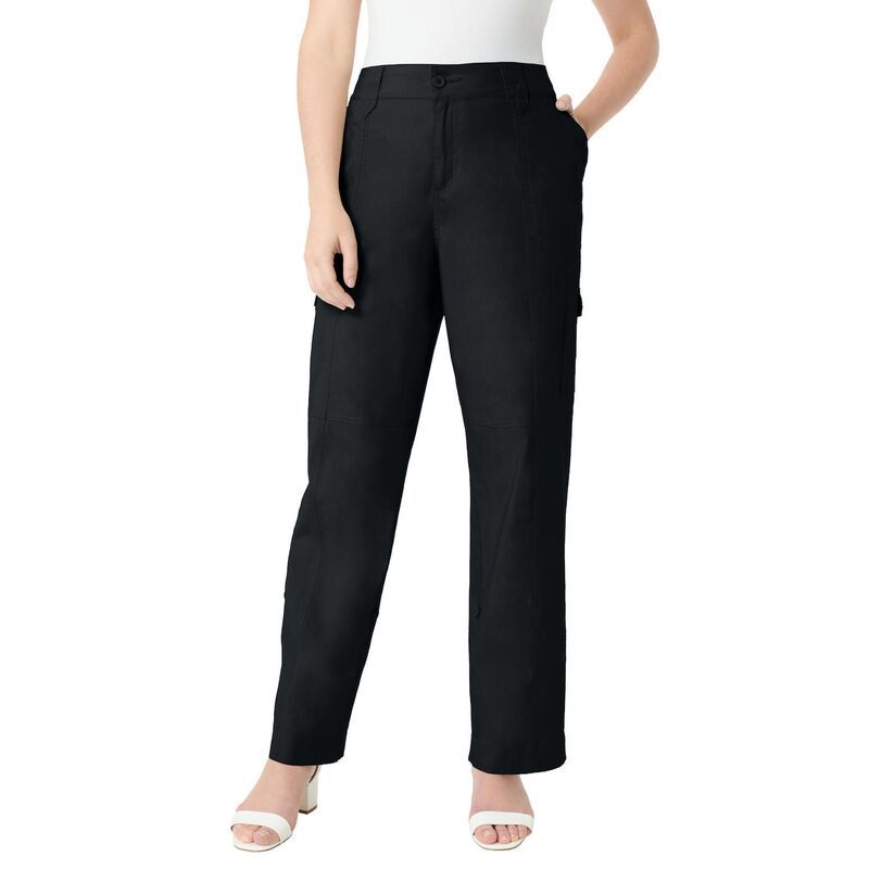 ロアマンズ レディース ボトムス カジュアルパンツ カーゴパンツ プラスサイズ Roamans Womens Plusize Convertible Cargo Pants Black ブラック