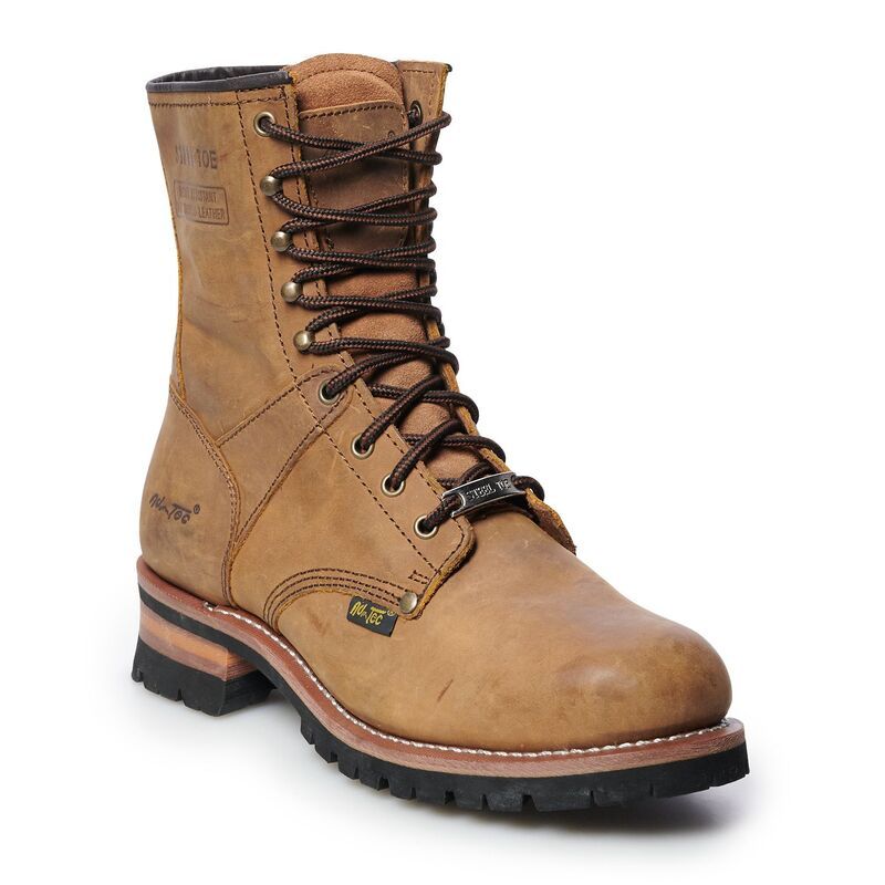 アドテック メンズ シューズ ブーツ・レインブーツ Tシャツ AdTec Logger Mensteel Toe Work Boots Brown ブラウン