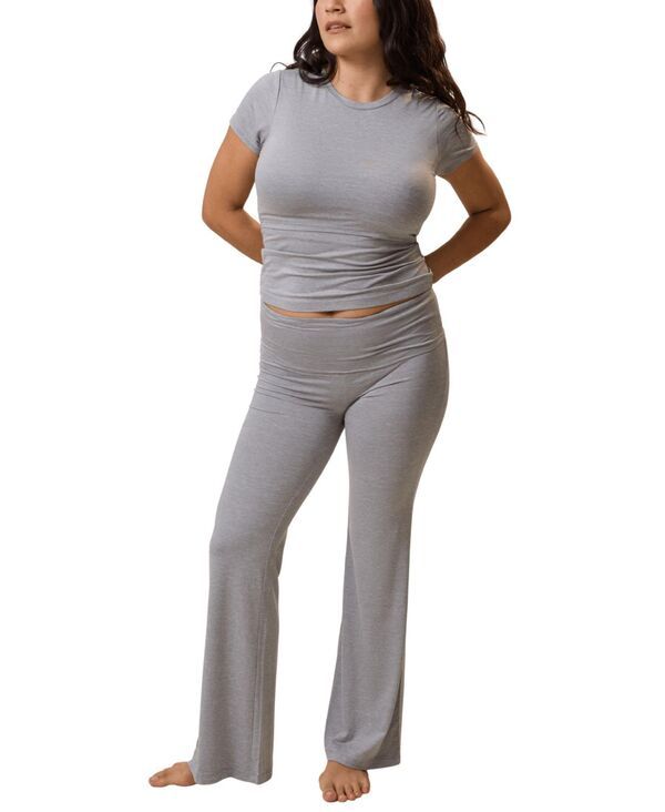 キンドリッド ブレイブリー レディース アンダーウェア ナイトウェア マタニティ Kindred Bravely Maternity The Sunday Nursing Pajama Set Grey heather グレー