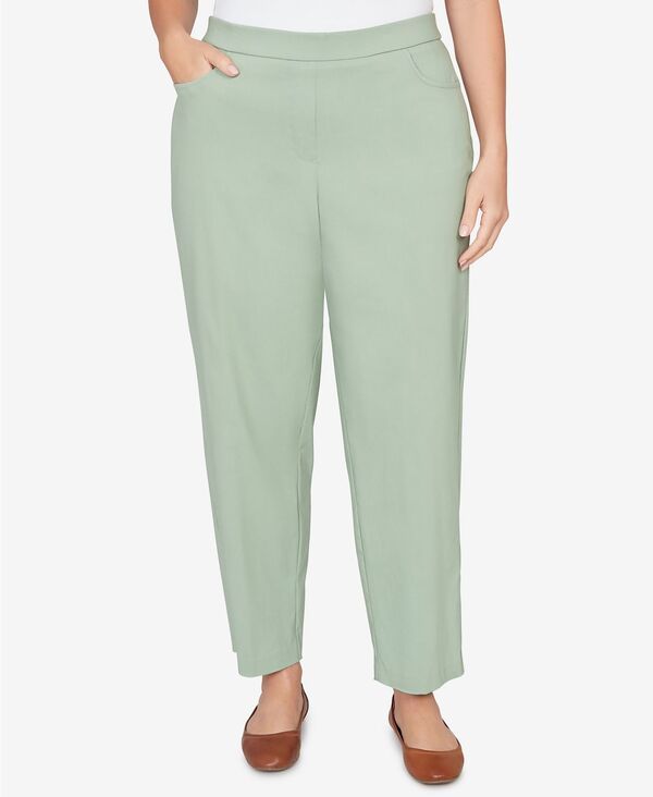 アルフレッド ダナー レディース ボトムス カジュアルパンツ プラスサイズ Alfredunner Plusize St Augustine Tailored Stretch Front Pocket Short Length Pants Celery