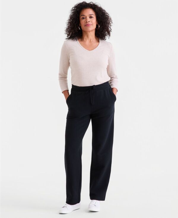 スタイルアンドコー レディース ボトムス カジュアルパンツ プチ Style Co Petite OttomanStitchedrawstring Pants Deep Black ブラック 7,796円