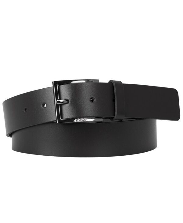 ヒューゴボス メンズ アクセサリー ベルト レザー ロゴ Hugo Boss Mens Embossed Logo Leather Belt Black ブラック
