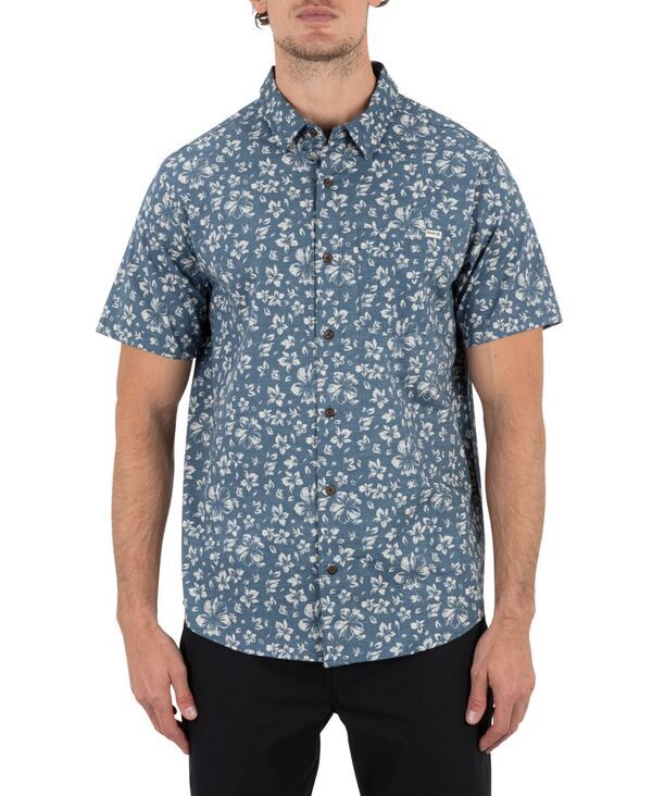 ハーレー メンズ トップス シャツ 半袖 Hurley Mens Lido Stretch ShortSleeve Shirt Gray Teal グレー