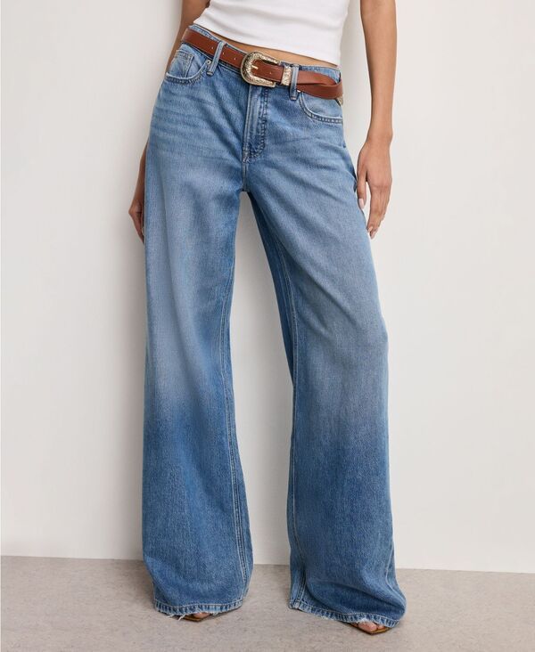 グッドアメリカン レディース ボトムス デニムパンツ ジーンズ Good American Womens MidRise WideLeg Jeans Indigo インディゴ