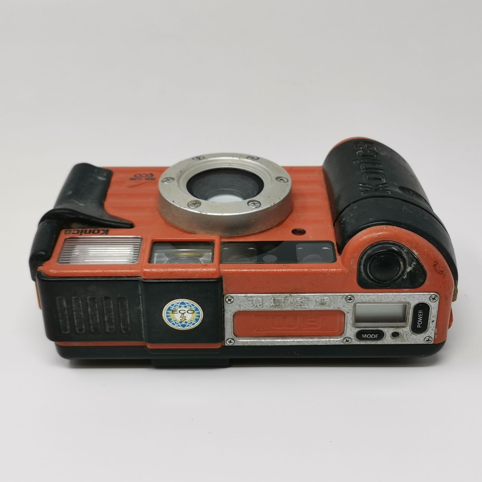 コニカ KONICA 現場監督 35WB ECO オレンジ コンパクトフィルムカメラ 汚れあり 中古品 動作未確 管理番号 ARCANKO2466
