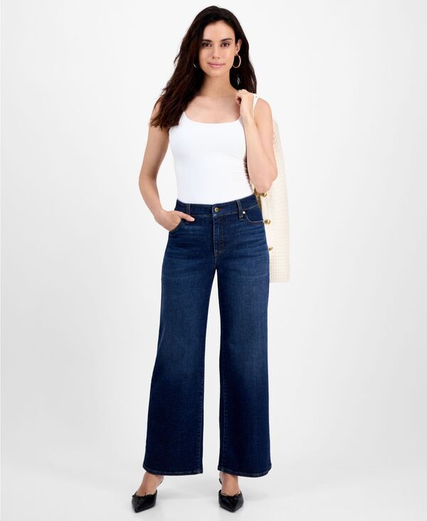 アイエヌシー インターナショナル コンセプト レディース ボトムス デニムパンツ プチ ジーンズ INC International Concepts Petite HighRise WideLeg Jeans Essex