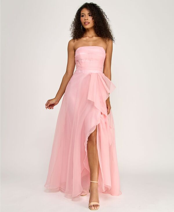 ビーダーリン レディース トップス ワンピース アシンメトリー ドレープ ストラップレス B Darlin Juniors Asymmetric Drape Strapless Ball Gown Dusty Blush ブラッシュ