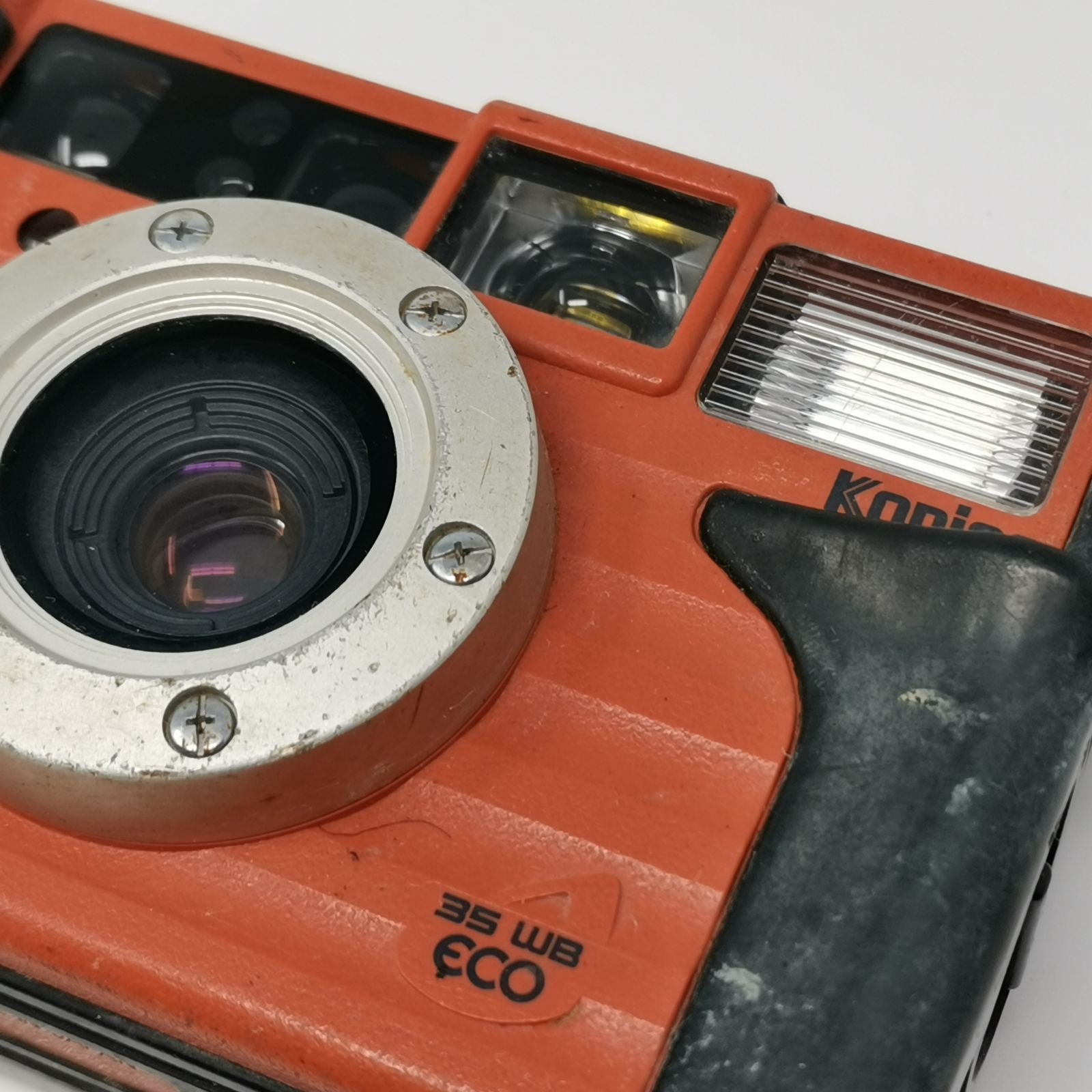 コニカ KONICA 現場監督 35WB ECO オレンジ コンパクトフィルムカメラ 汚れあり 中古品 動作未確 管理番号 ARCANKO2466