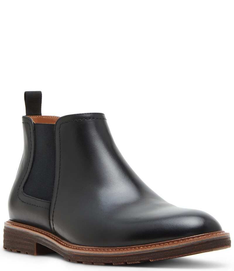 スティーブ マデン メンズ シューズ ブーツ・レインブーツ チェルシーブーツ チェルシー ブーツ レザー Steve Madden Mens Aben Leather Chelsea Boots Black ブラック