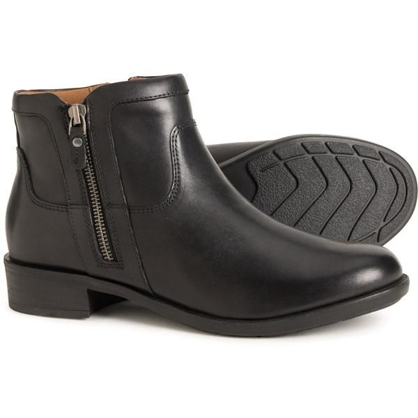 コブ ヒル レディース シューズ ブーツ・レインブーツ ギャザー レザー Cobb Hill Novela Ruched Booties Leather For Women Black ブラック
