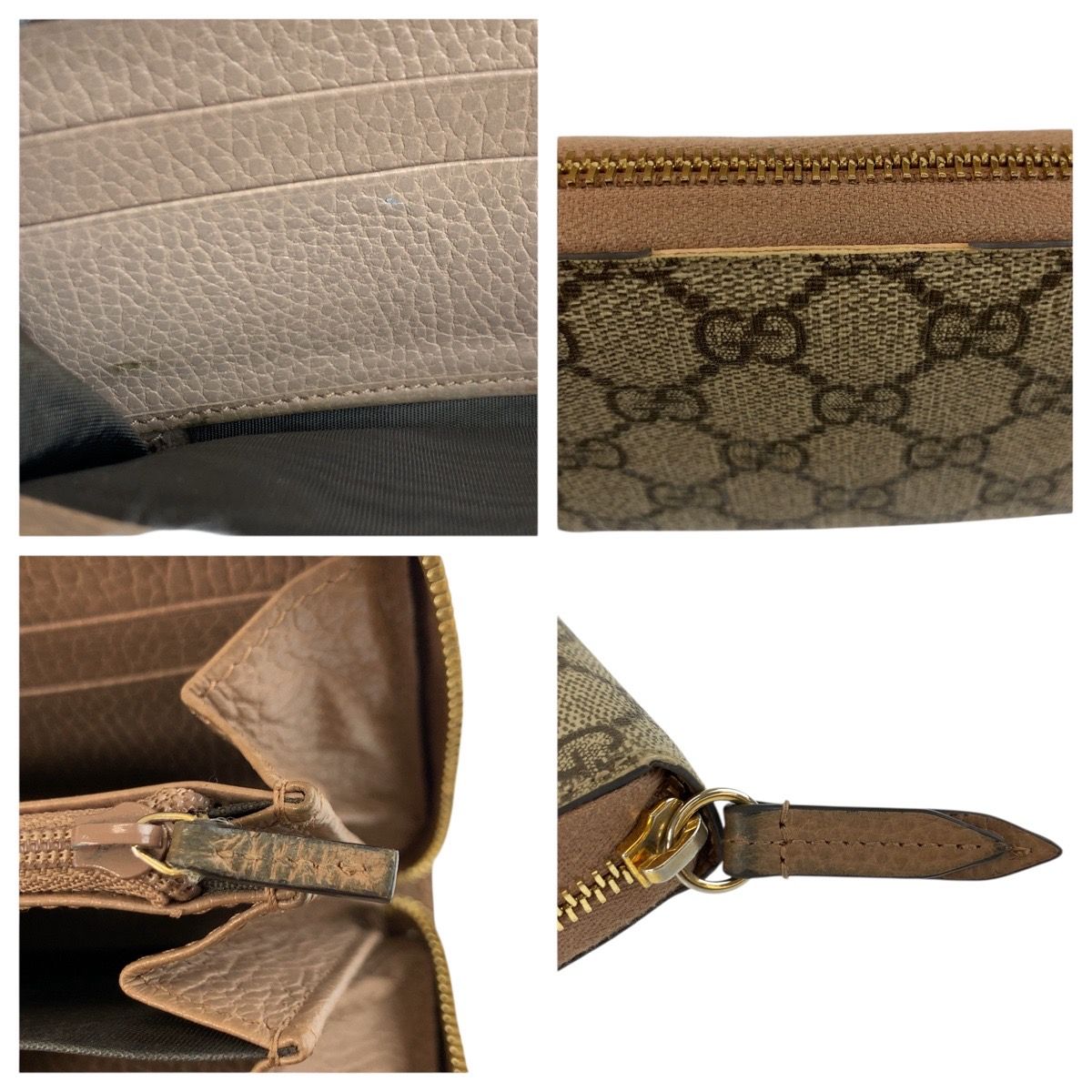美品 GUCCI グッチ GGマーモント ベージュ ゴールド金具 GGスプリーム
