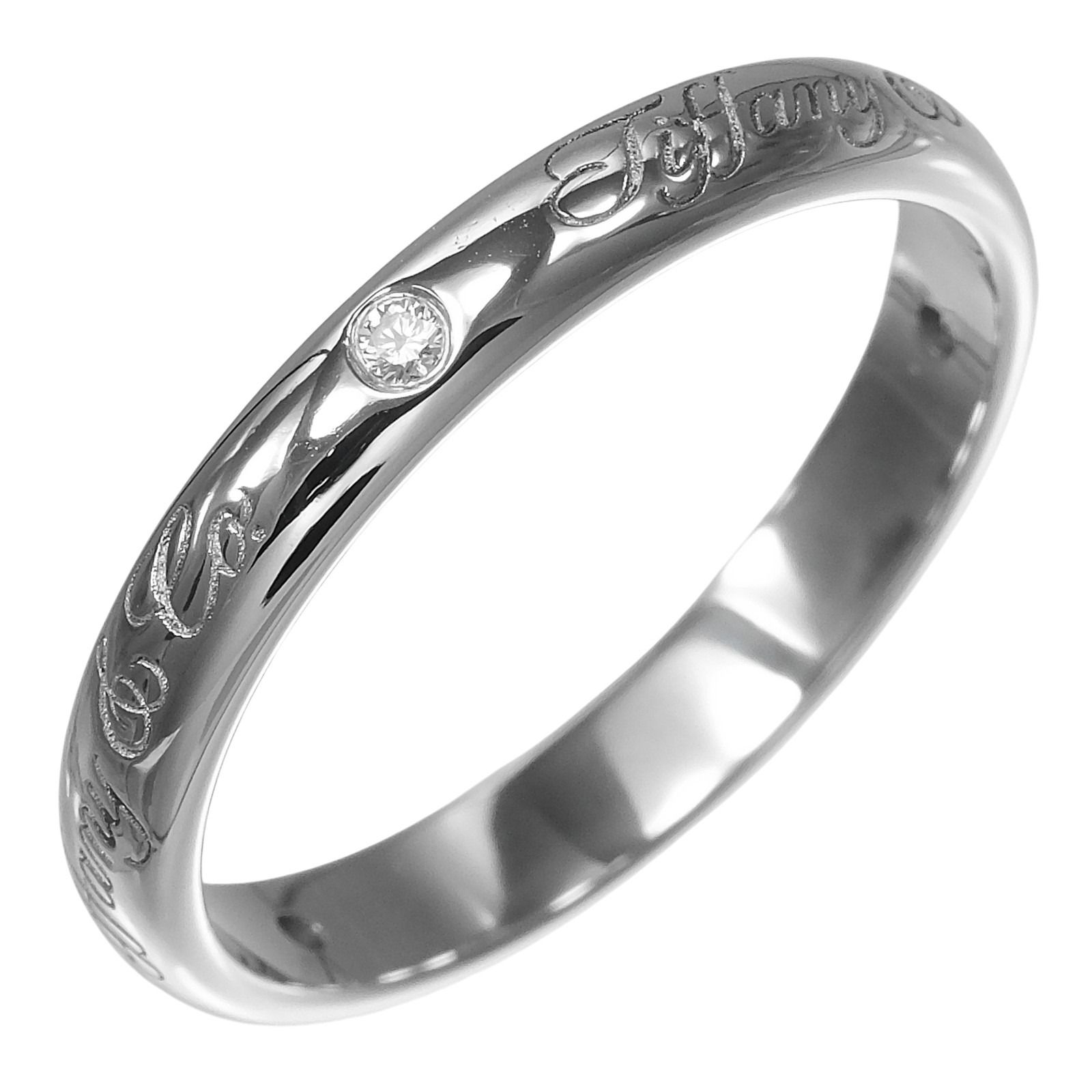【TIFFANY&Co.】ティファニー ノーツ ルシダ Pt950プラチナ×3Pダイヤモンド 12号 レディース 4.1g リング・指輪