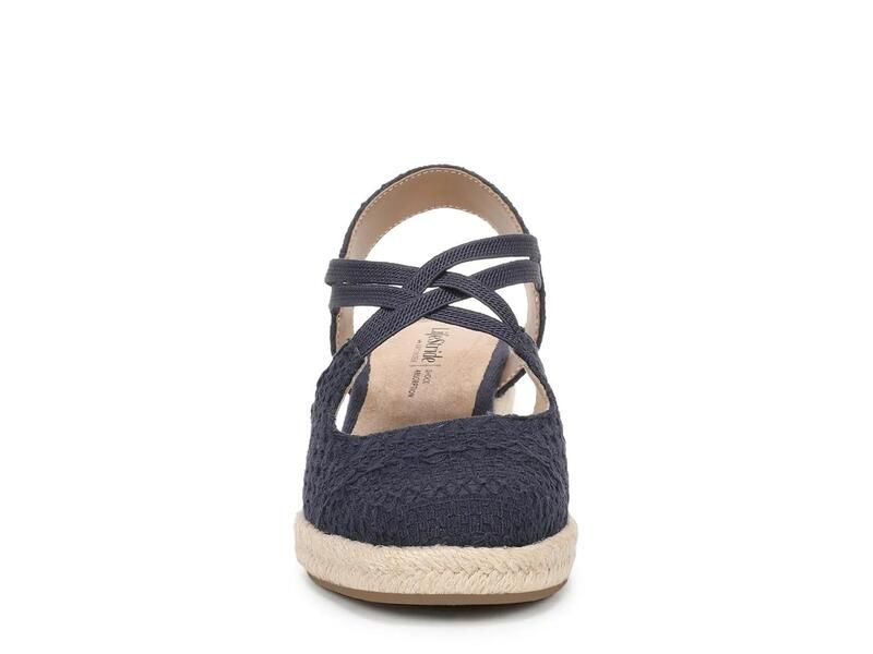 ライフストライド レディース シューズ サンダル LifeStridePatiencespadrille Wedge Sandal Navy ネイビー